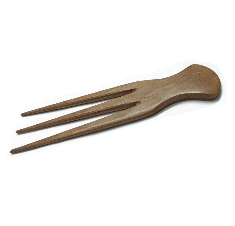 Plai Na Afro Pick Comb for African Hair | Wooden Parting Comb for Braiding & Cornrows - Image 5